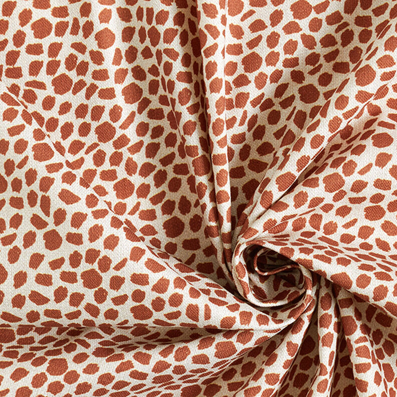 Dekorační látka Polopanama Leopardí potisk – hnědá/přírodni, image number 3