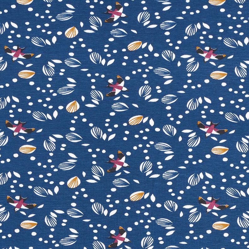 Bavlněn&yacute; žerzej Vla&scaron;tovky nad loukou &ndash; indigov&aacute;,  image number 1