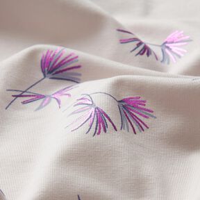 Bavlněný žerzej Větvičky Fóliový potisk – rose, 