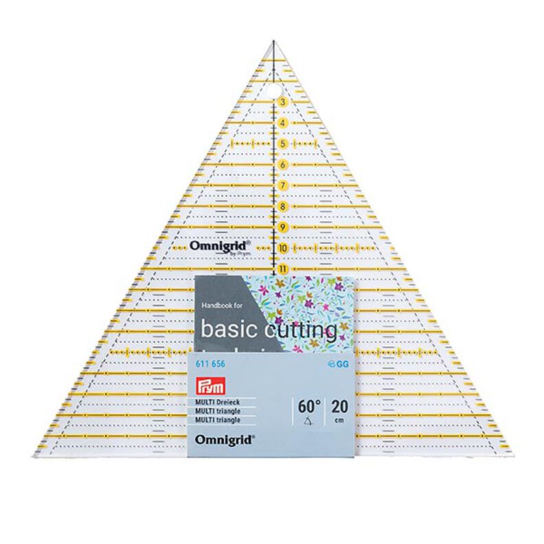 Pravítko na patchwork 60° trojúhelník multi [ Rozměry:  20 cm  ] | Prym,  image number 2