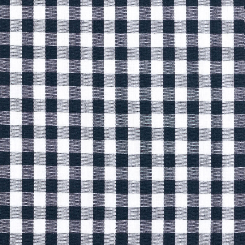Bavlněná látka Vichy károvaná 1 cm – černomodrá/bílá,  image number 1