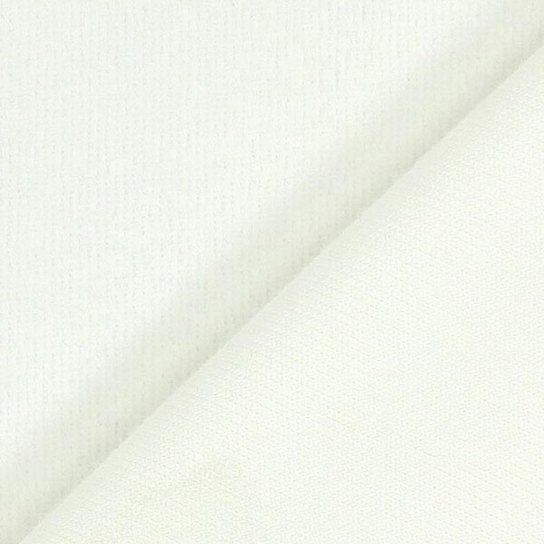 Plyš nicki jednobarevný – vlněná bílá,  image number 3