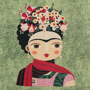 Panel Gobelín Umělkyně – zelená/červená, 