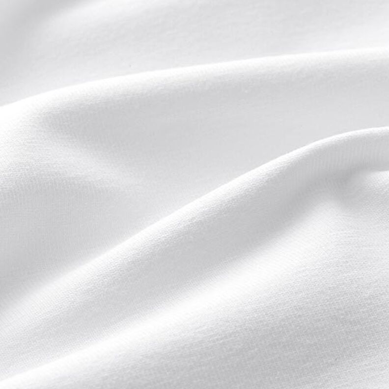 Bavlněný žerzej Medium jednobarevný – bílá,  image number 4