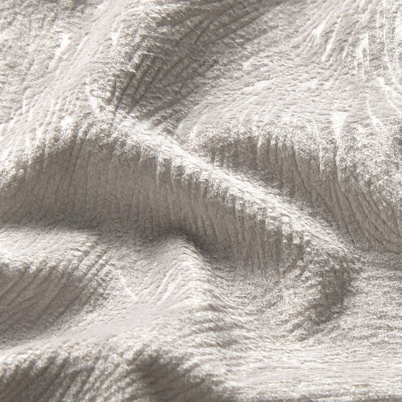 Dekorativní samet Abstraktní větve – stříbrně šedá,  image number 2