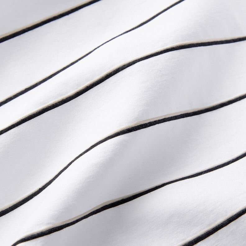 Směs bavlny široké pruhy – bílá/černá,  image number 2