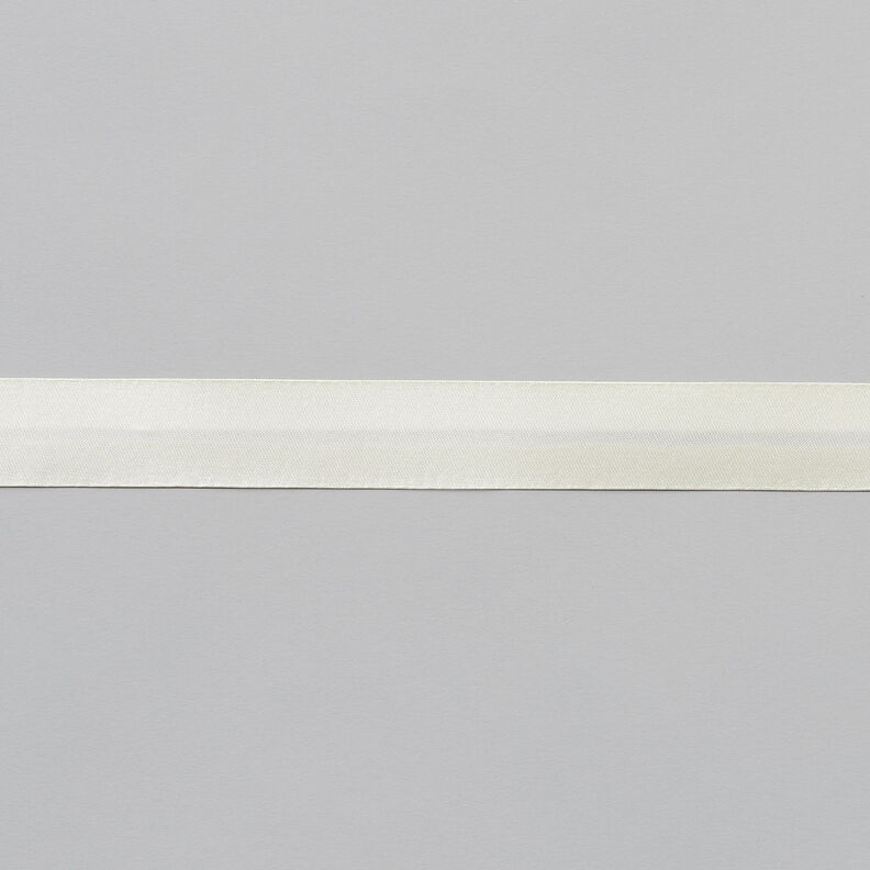 Šikmý proužek Satén [20 mm] – vlněná bílá,  image number 1