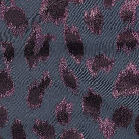 Žakár Leopard Metalický | Poppy Fabrics – antracitová, 