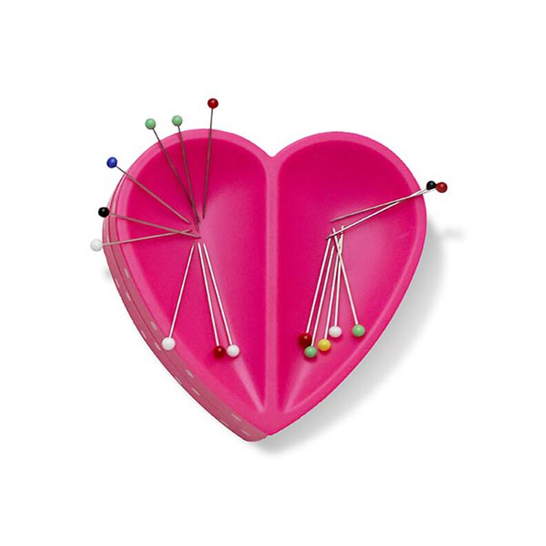Magnetický jehelníček srdce [ Rozměry:  80  x 80  x 26 mm  ] | Prym Love – pink,  image number 1