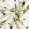 Dekorační látka Polopanama Olivy – vlněná bílá/tmave olivová,  thumbnail number 4