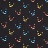 Francouzské froté letní teplákovina Grinch kočka digitální potisk – černá/mix barev,  thumbnail number 1