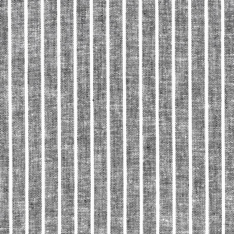 Směs lnu a bavlny &Scaron;irok&eacute; pruhy &ndash; čern&aacute;/b&iacute;l&aacute;,  image number 1