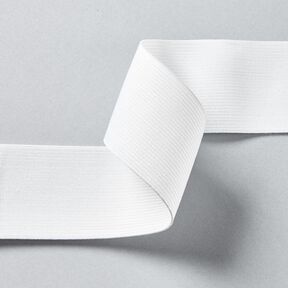 Hladká gumová stužka [3 m | 50 mm] – bílá, 