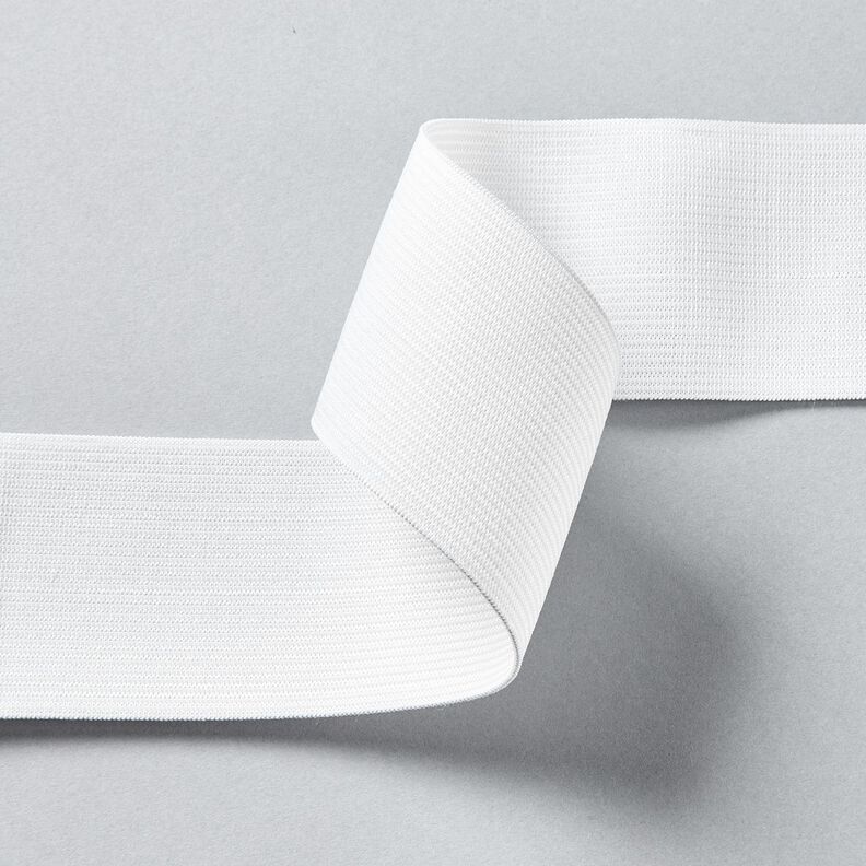 Hladká gumová stužka [3 m | 50 mm] – bílá,  image number 2