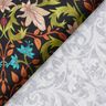 Dekorační látka Polopanama Lístkové ornamenty – černá/piniová,  thumbnail number 4