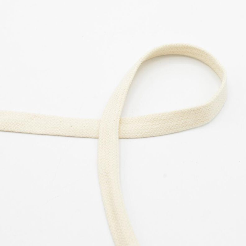 Plochá šňůra Mikina s kapucí Bavlna [15 mm] – vlněná bílá,  image number 1