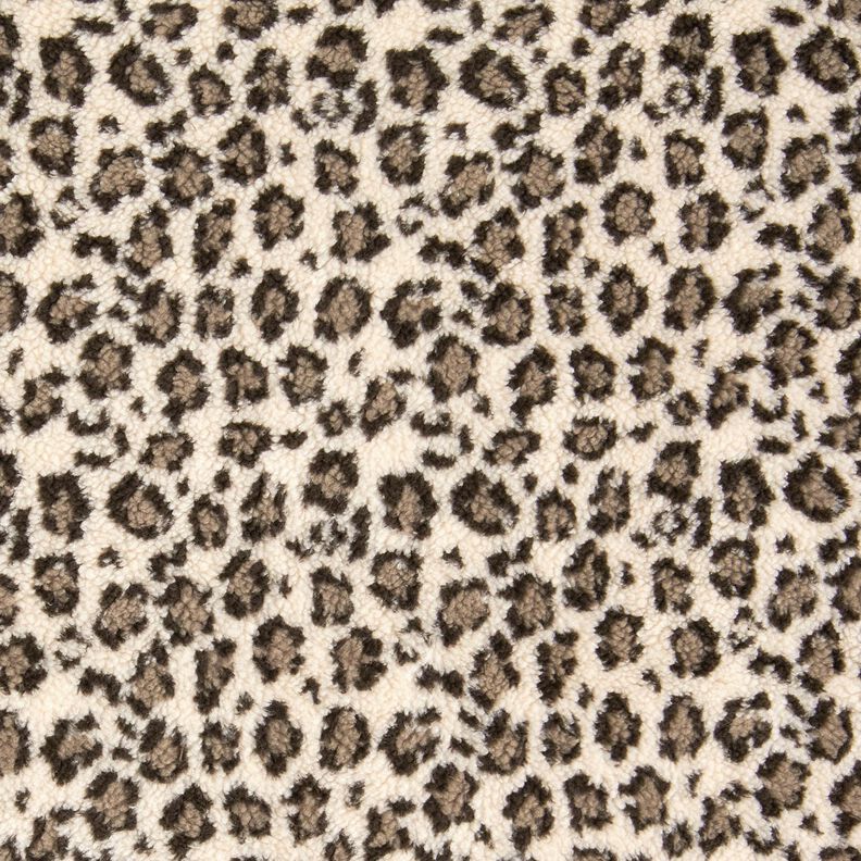 Plyš teddy Leopardí potisk – světle béžová/pískove hnědá,  image number 1