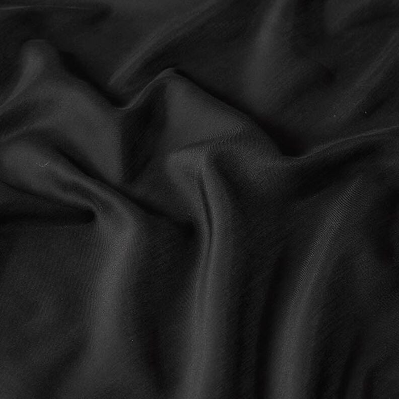 Velmi lehký voál z bavlněné a hedvábné tkaniny – černá,  image number 2
