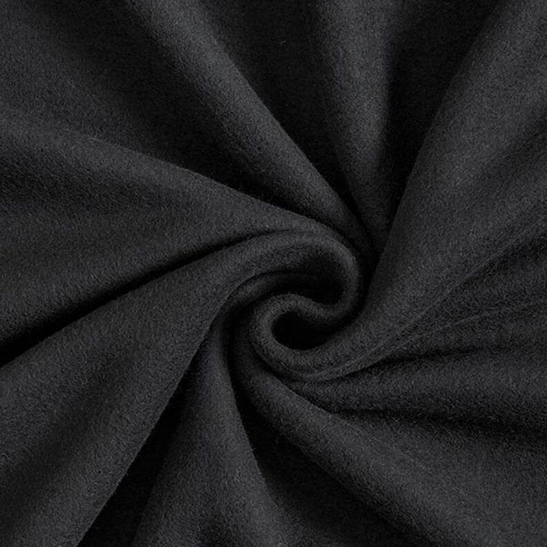 Bavlněný fleece Jednobarevné provedení – černá, image number 1