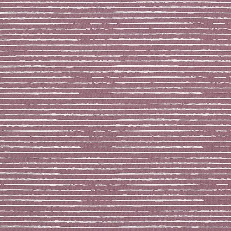 Bavlněný žerzej Klikyháky a proužky – barva lilku,  image number 1