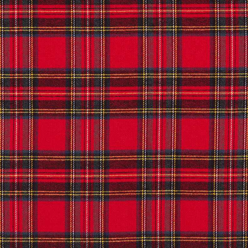 Bavlněný flanel skotská kostka – červená,  image number 1