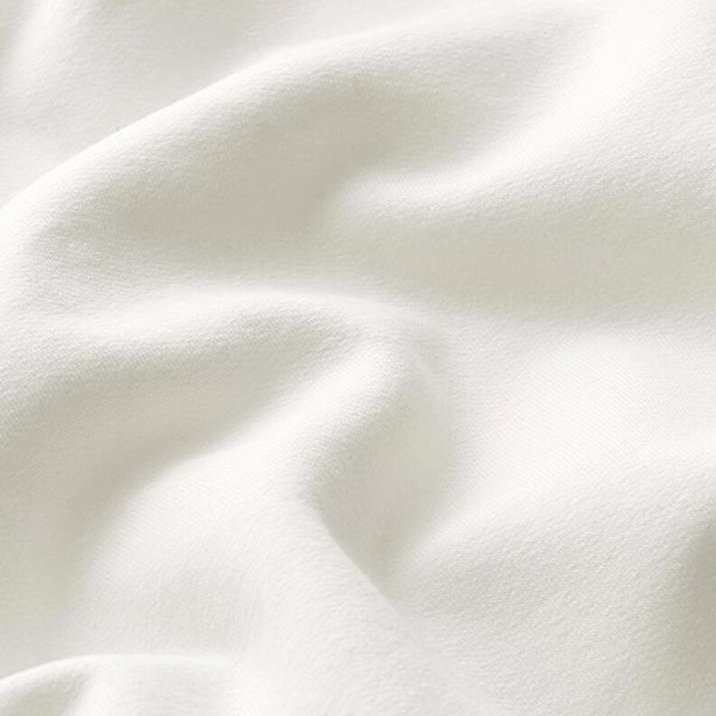Lehká bavlněná teplákovina jednobarevná – vlněná bílá,  image number 4
