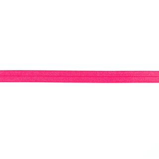 Elastická lemovací stuha  lesklý [15 mm] – výrazná jasně růžová, 