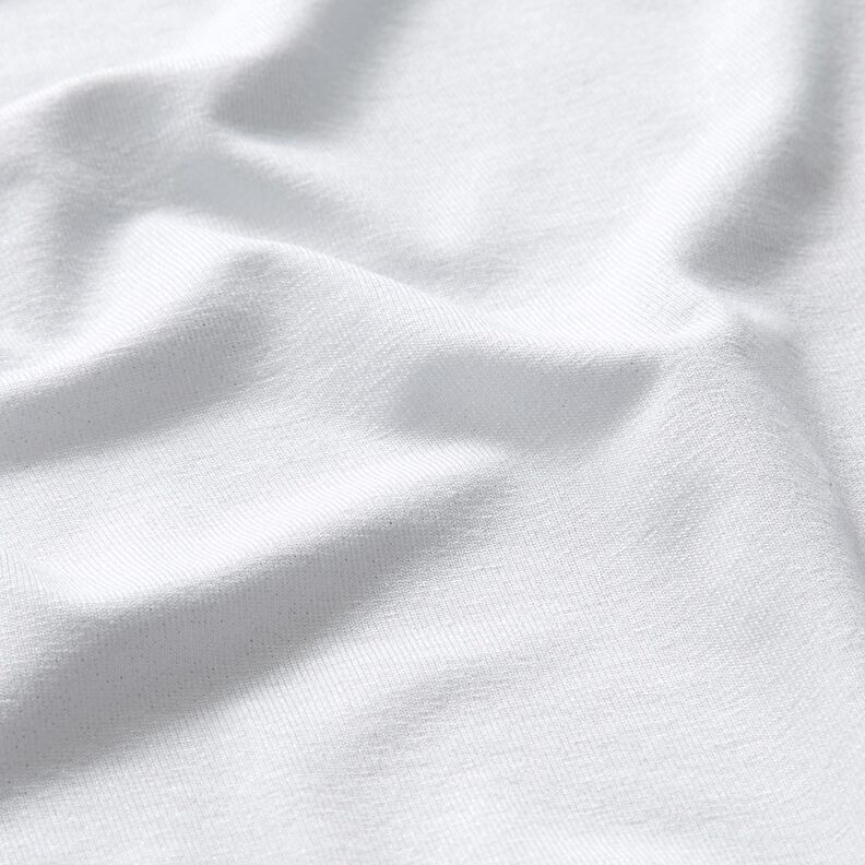 Viskózový žerzej Třpyt – bílá,  image number 2