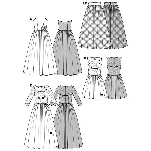 Svatební šaty / korzetové šaty / sukně, Burda 6776,  image number 3