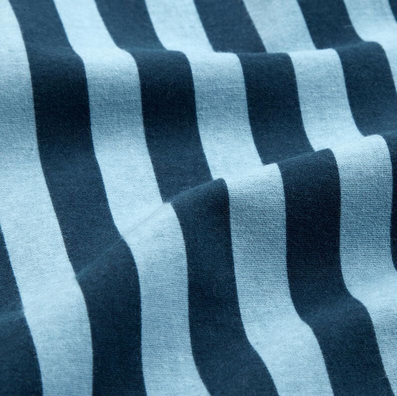 Bavln?n&yacute; flanel &Scaron;irok&eacute; pruhy &ndash; indigov&aacute;/sv?tle modra,  image number 2