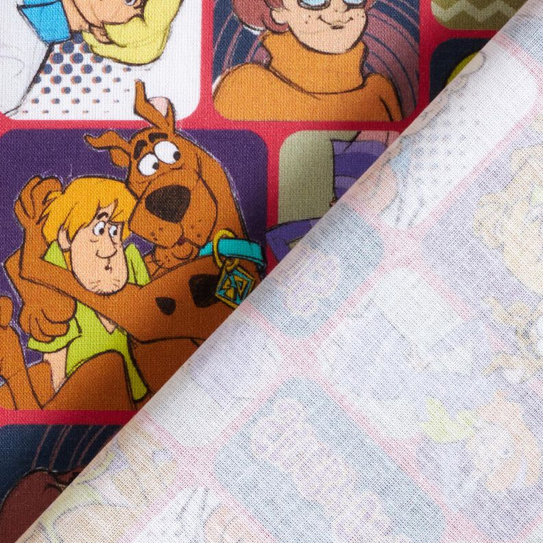 Bavlněný popelín Scooby Doo jako komiks Licenční látky – červená/mix barev,  image number 4