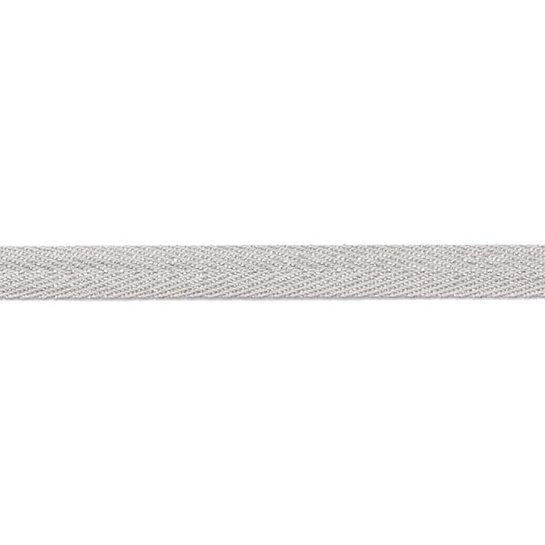 Tkaná stuha Metalický [9 mm] – stříbrná/stříbrná metalická,  image number 2