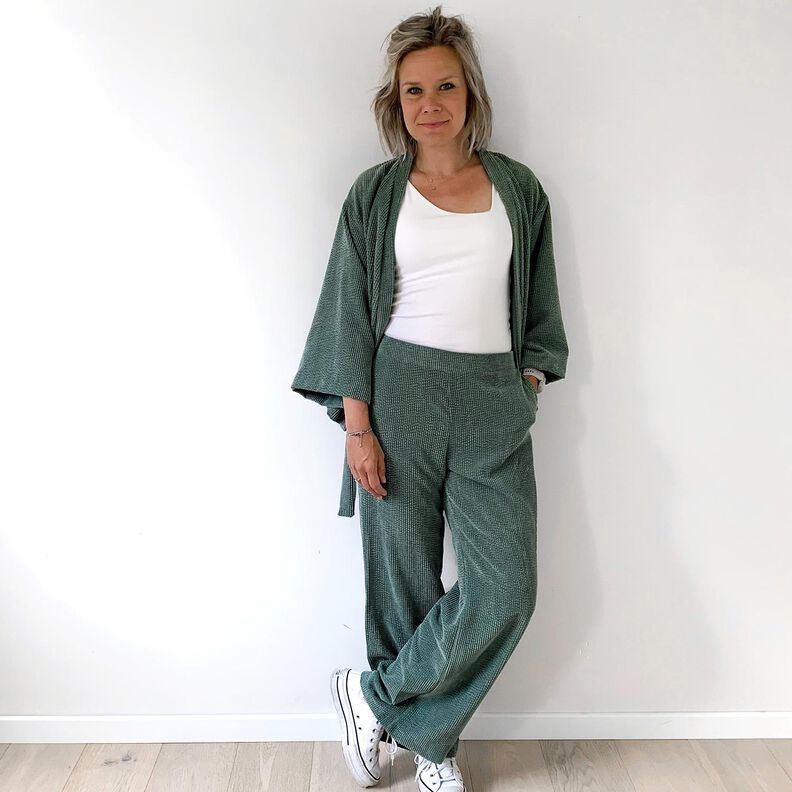 Široký manšestr Bubble Jednobarevné provedení – přírodni,  image number 7