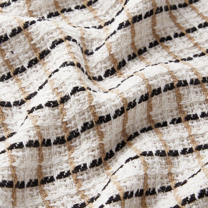Hrubé Bouclé Karo – bílá/béžová, image number 2