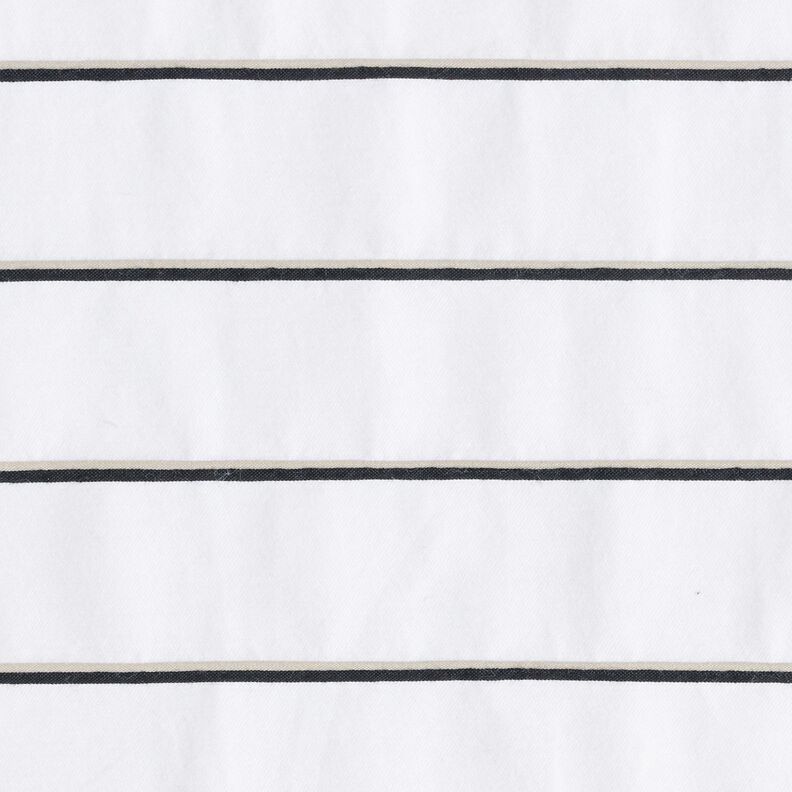 Směs bavlny široké pruhy – bílá/černá,  image number 1
