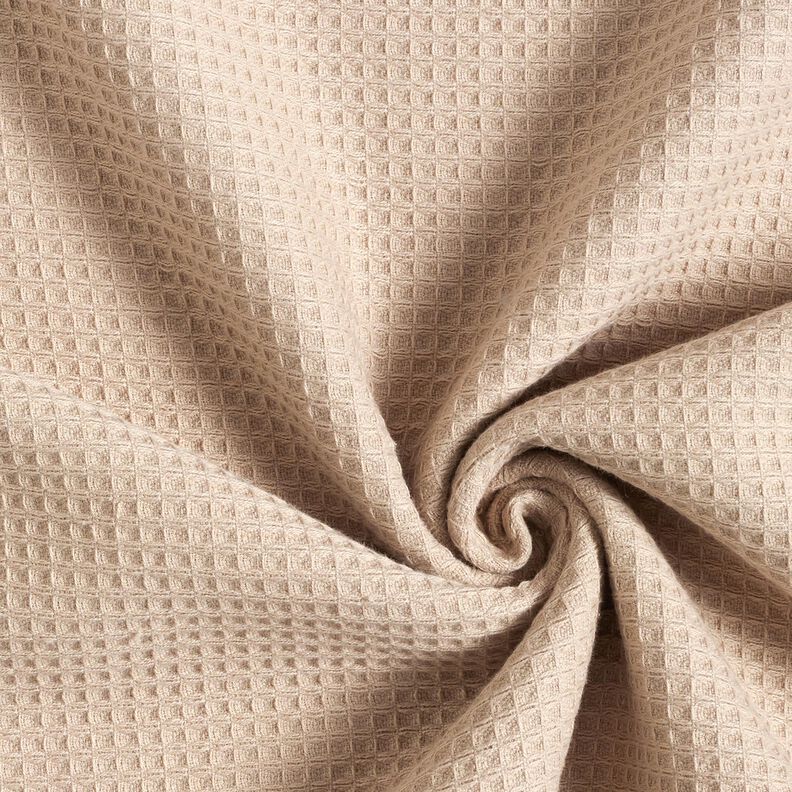 Froté látka/Vaflové piké Jednobarevné provedení – taupe (šedohnědá), image number 1