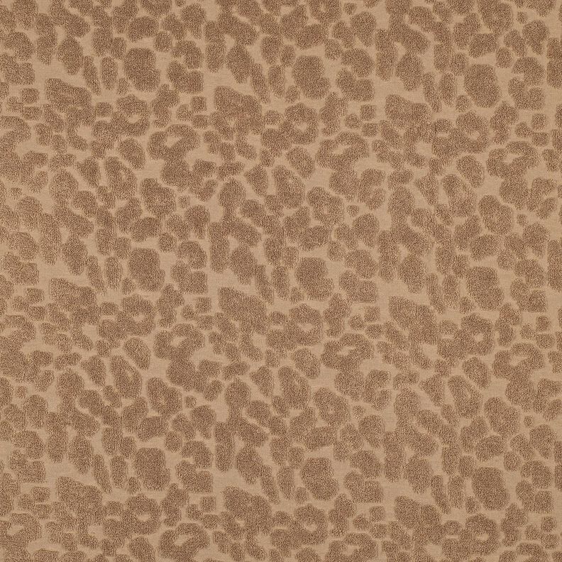 Froté látka Streč Leopard  – světle hnědá,  image number 1