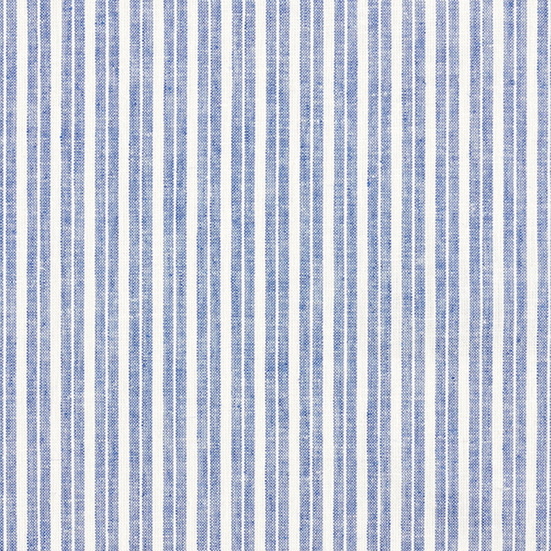Směs lnu a bavlny proužek široký – džínově modrá/vlněná bílá,  image number 1