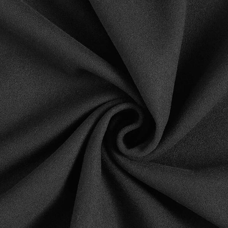 Kabátová tkanina z recyklovaného polyesteru – černá,  image number 1