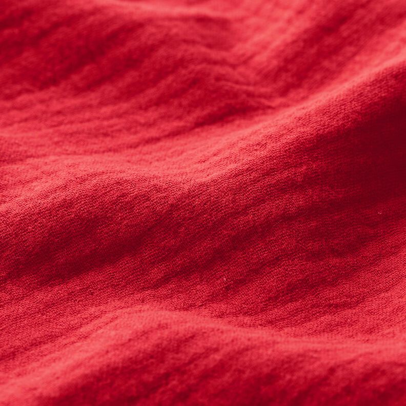 Mušelín / dvojitá mačkaná tkanina – červená,  image number 3