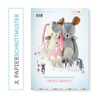 Dvojitá papírová střihová předloha na plyšáčky „MELLY & MATTES“ od Lila-Lotta  | Kullaloo, 
