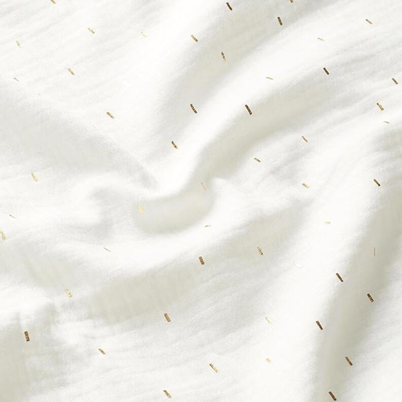 Mušelín fóliový potisk Obdélník | by Poppy – vlněná bílá,  image number 2