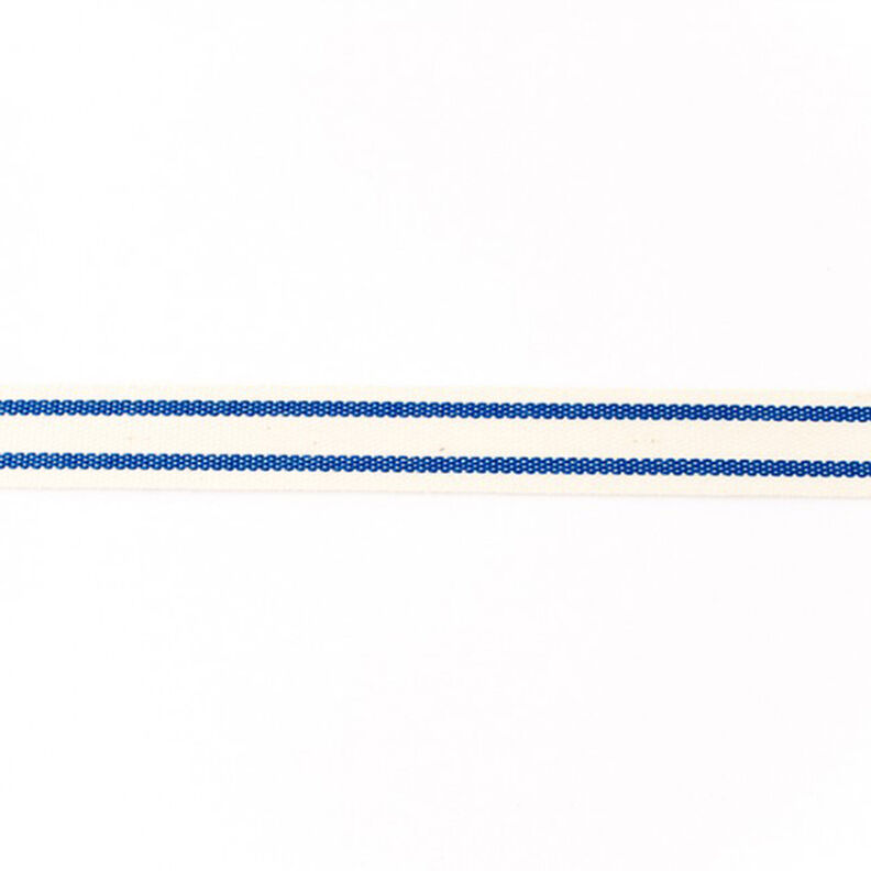 Tkaná stuha Bavlna Pruhy – namornicka modr,  image number 1