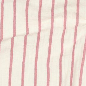 Mušelín / dvojitá mačkaná tkanina Barevné pruhy příze  | Poppy Fabrics – pastelově fialová/vlněná, 