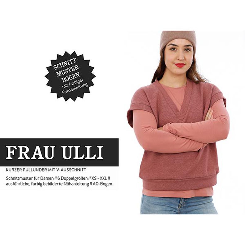 FRAU ULLI – krátká vesta s výstřihem do V, Studio Schnittreif  | XS -  XXL,  image number 1