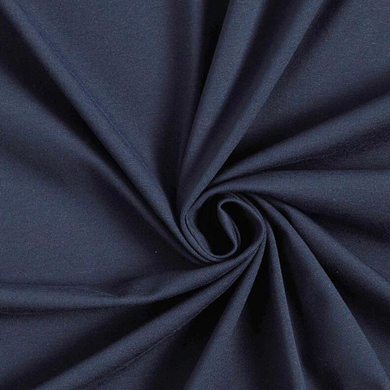 Bavlněný žerzej Medium jednobarevný – noční modrá,  image number 1