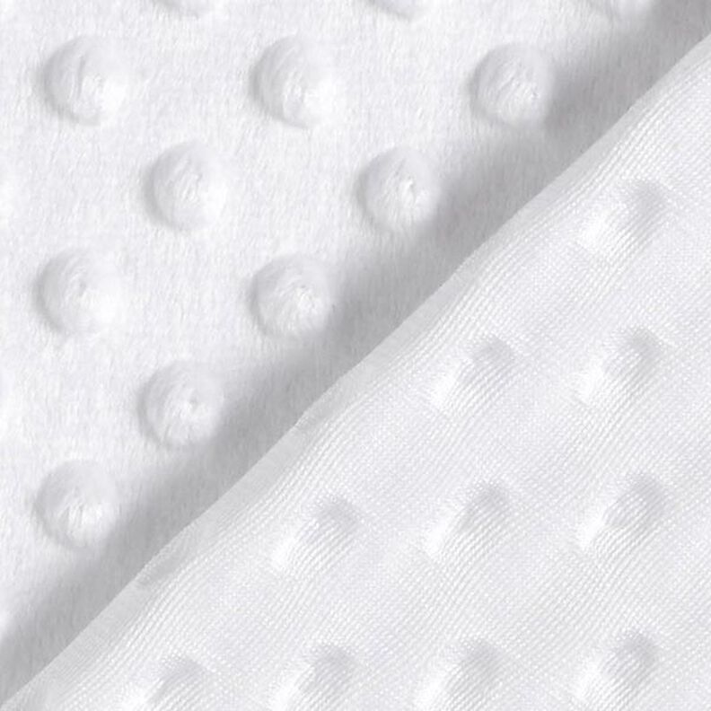 Hebký fleece vyražené puntíky – bílá,  image number 4