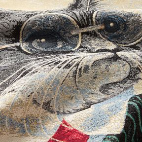 Dekoračn&iacute; panel Gobel&iacute;n Elegantn&iacute; kočka &ndash; př&iacute;rodni/&scaron;ed&aacute;, 