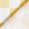 Bavlněná látka Kreton Abstraktní kostky – bílá/vanilkově žlutá,  thumbnail number 4