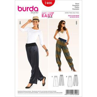 Pohodlné kalhoty, Burda 7400, 